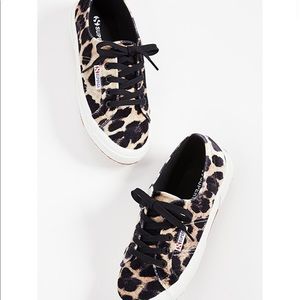 Superga leopard velvet sneaker